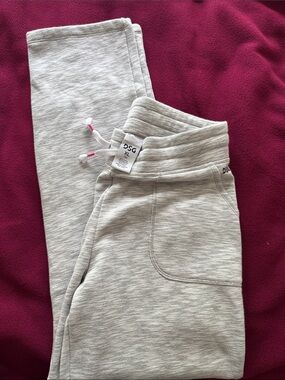DSG Kids Light Gray Heather Jogger Pants with Pink-Tipped Drawcord